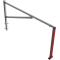 Swing barrier | for casting in concrete, hot-dip galvanized | clear width: 2500 mm | with triangular lock